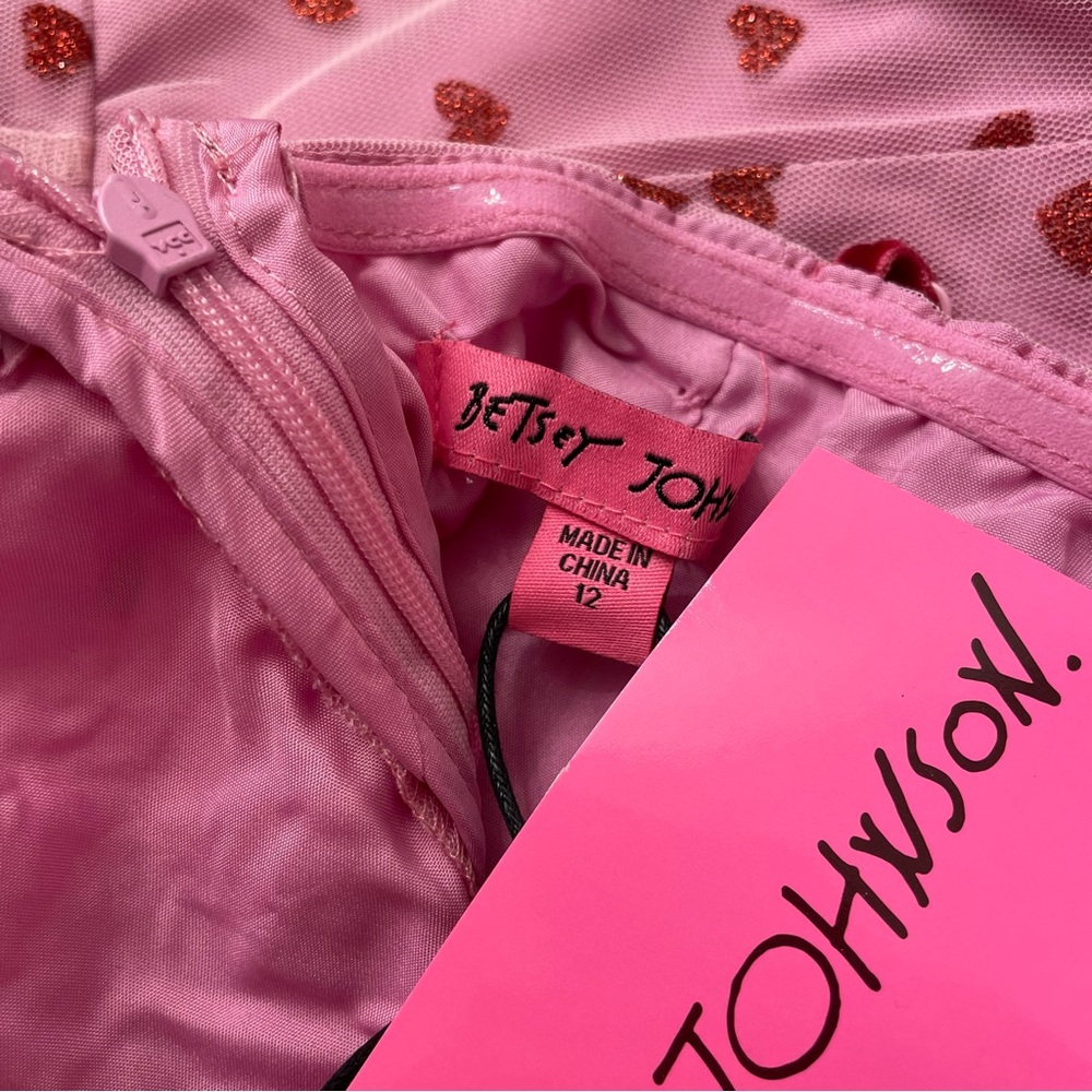 BETSEY JOHNSON Foil-Printed Tiered Sweetheart Dress LAST AVAILABLE🔴 - Picture 6 of 10